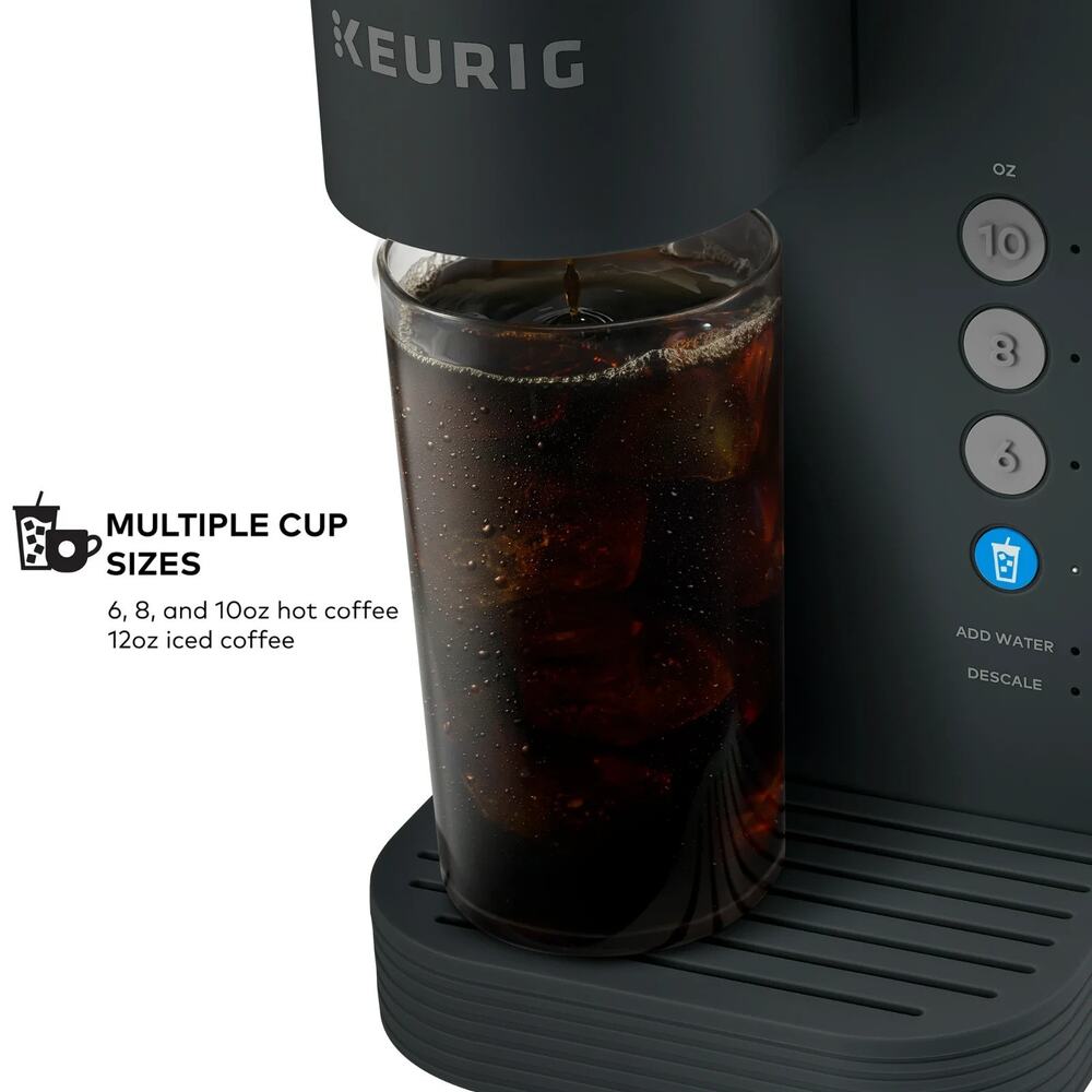 K-Iced Essentials Single-Serve Coffee Maker – Iced & Hot K-Cup Pods, Black - Picture 3 of 10